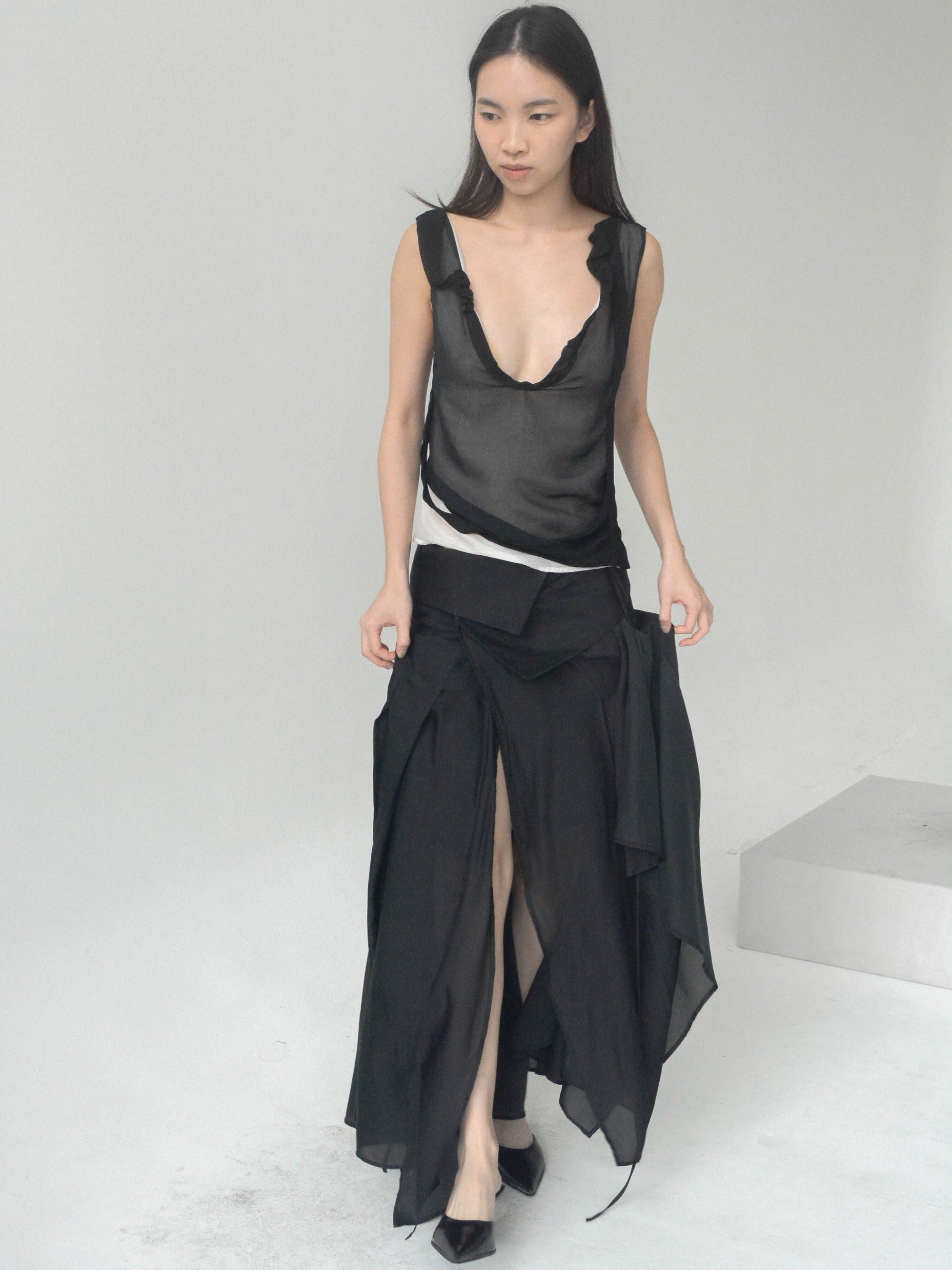 Opal Pleated Skirt (Black)