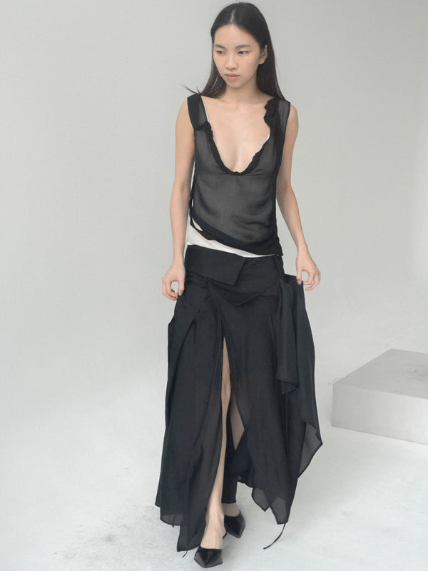 Opal Pleated Skirt (Black)