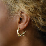 Algae Twist Earrings (Brass)