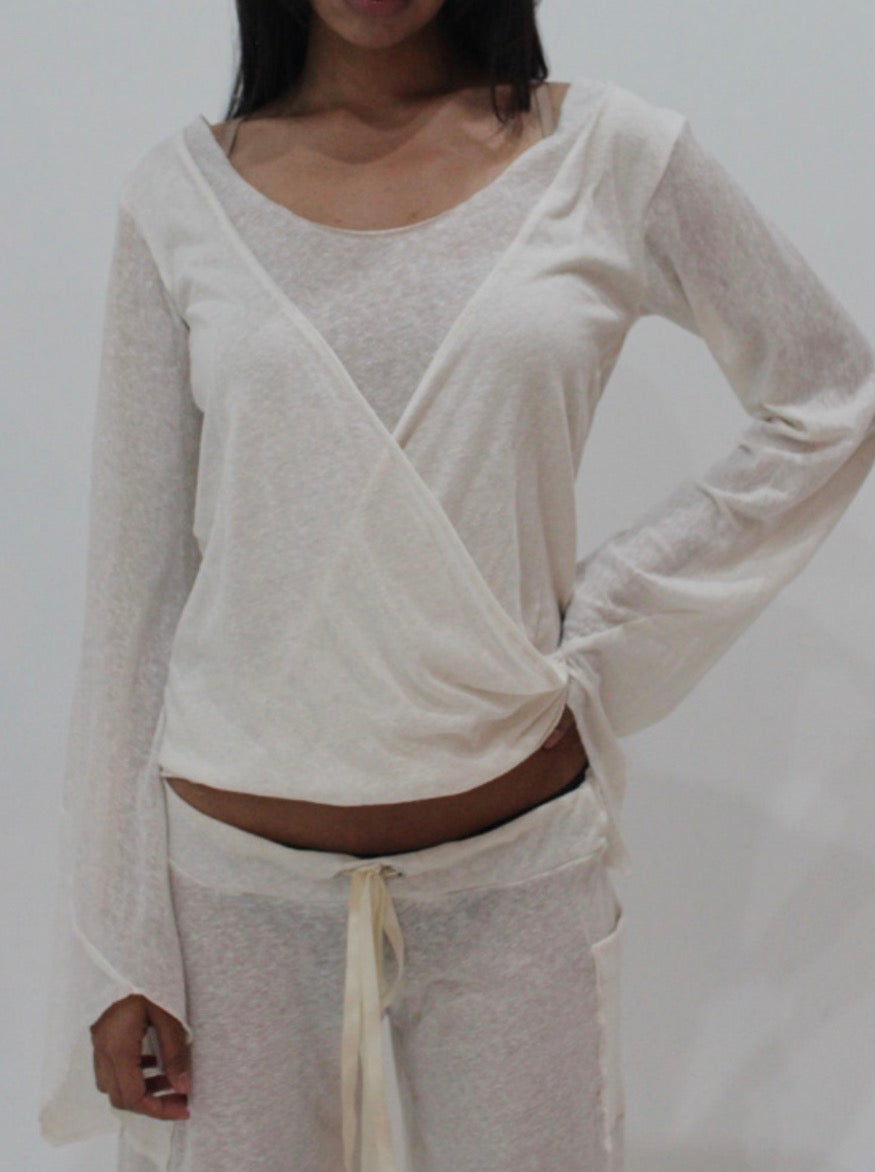 Draped Cotton Top