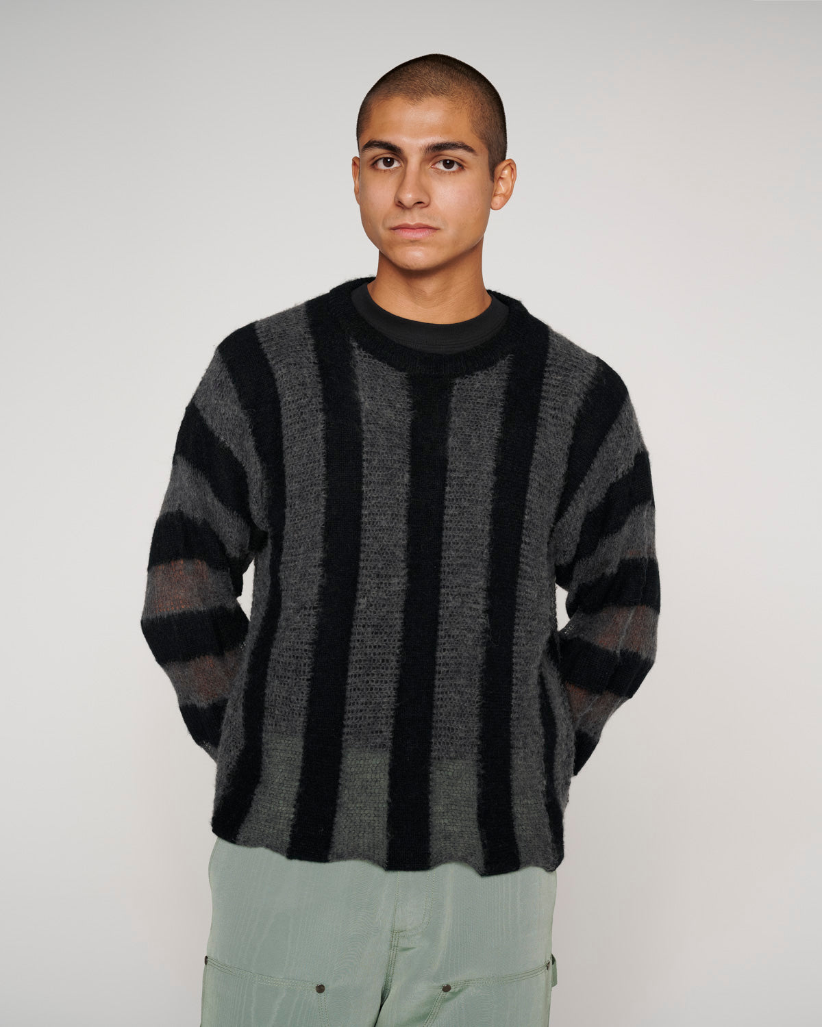 Fuzzy Threadbare Sweater (Black)