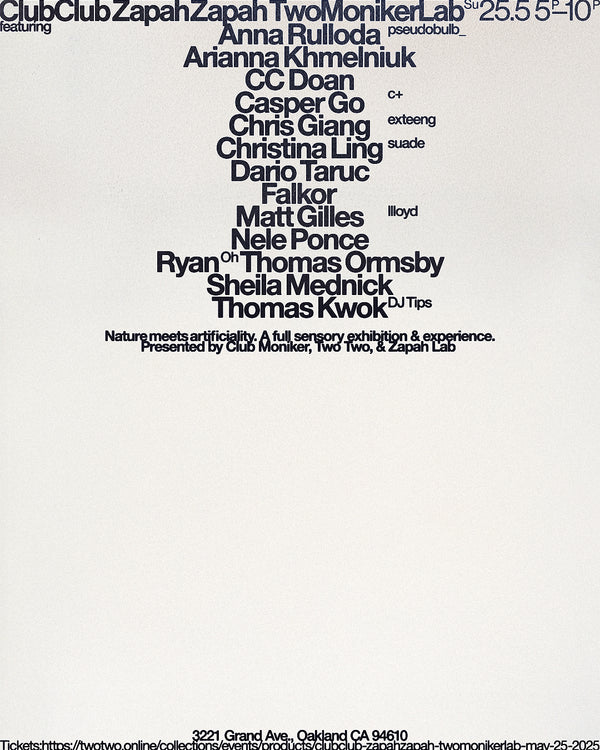 ClubClub ZapahZapah TwoMonikerLab Scent & Sound Exhibition — May 25, 2025