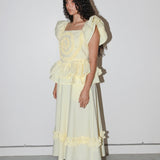 Spiral Ruffle Dress (Butter)