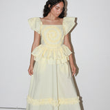 Spiral Ruffle Dress (Butter)