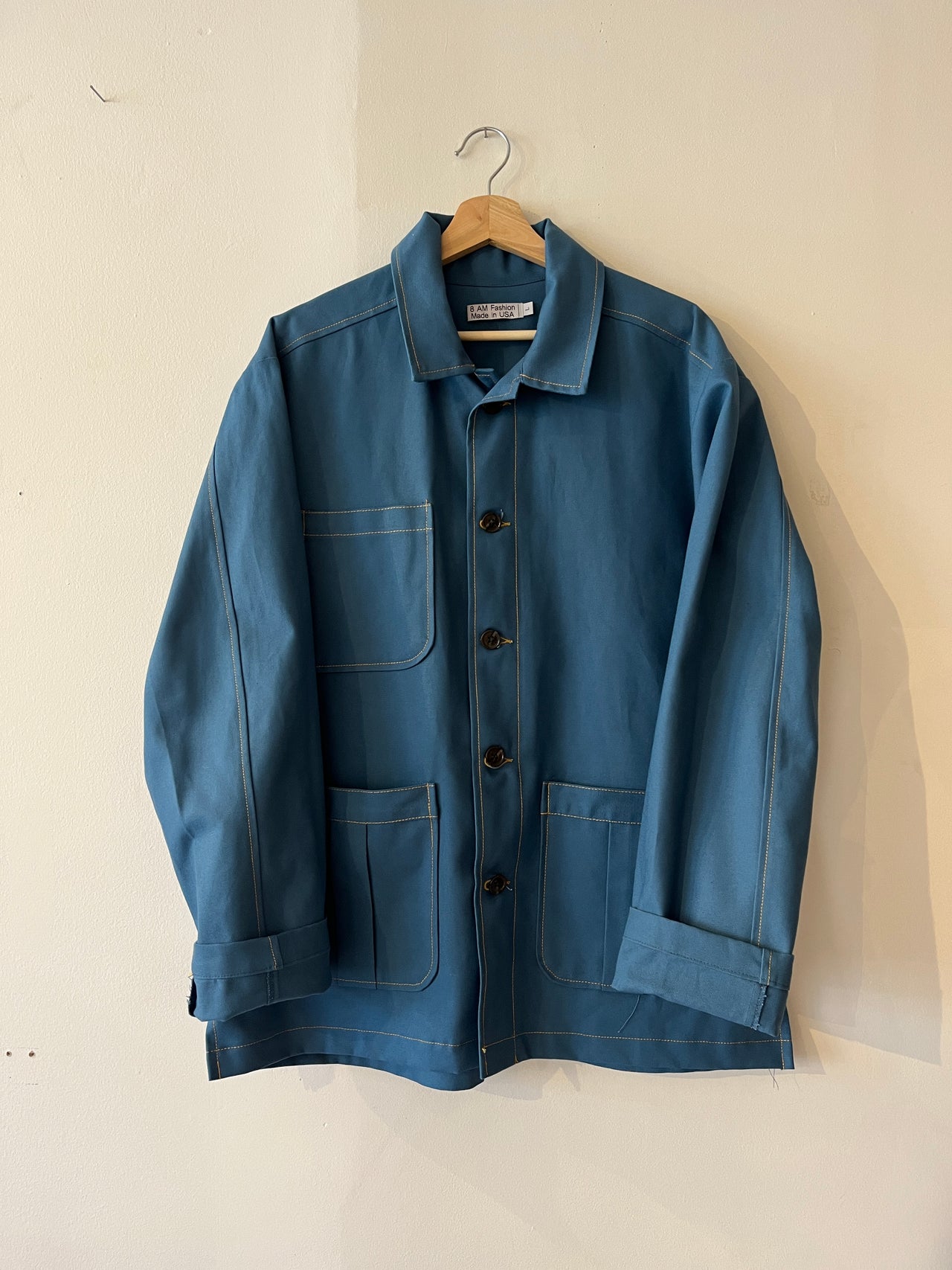 Oversized Cotton Jacket (Blue)