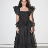 Spiral Ruffle Dress (Onyx)