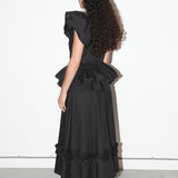 Spiral Ruffle Dress (Onyx)