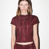 Mineral Dye Baby Tee (Wine)