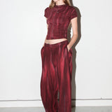 Mineral Dye Baby Tee (Wine)