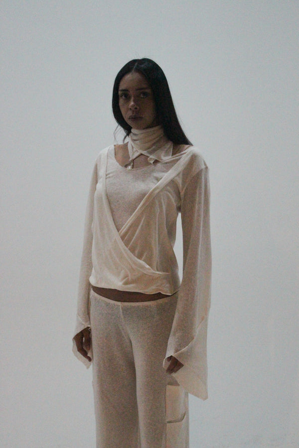 Draped Cotton Top