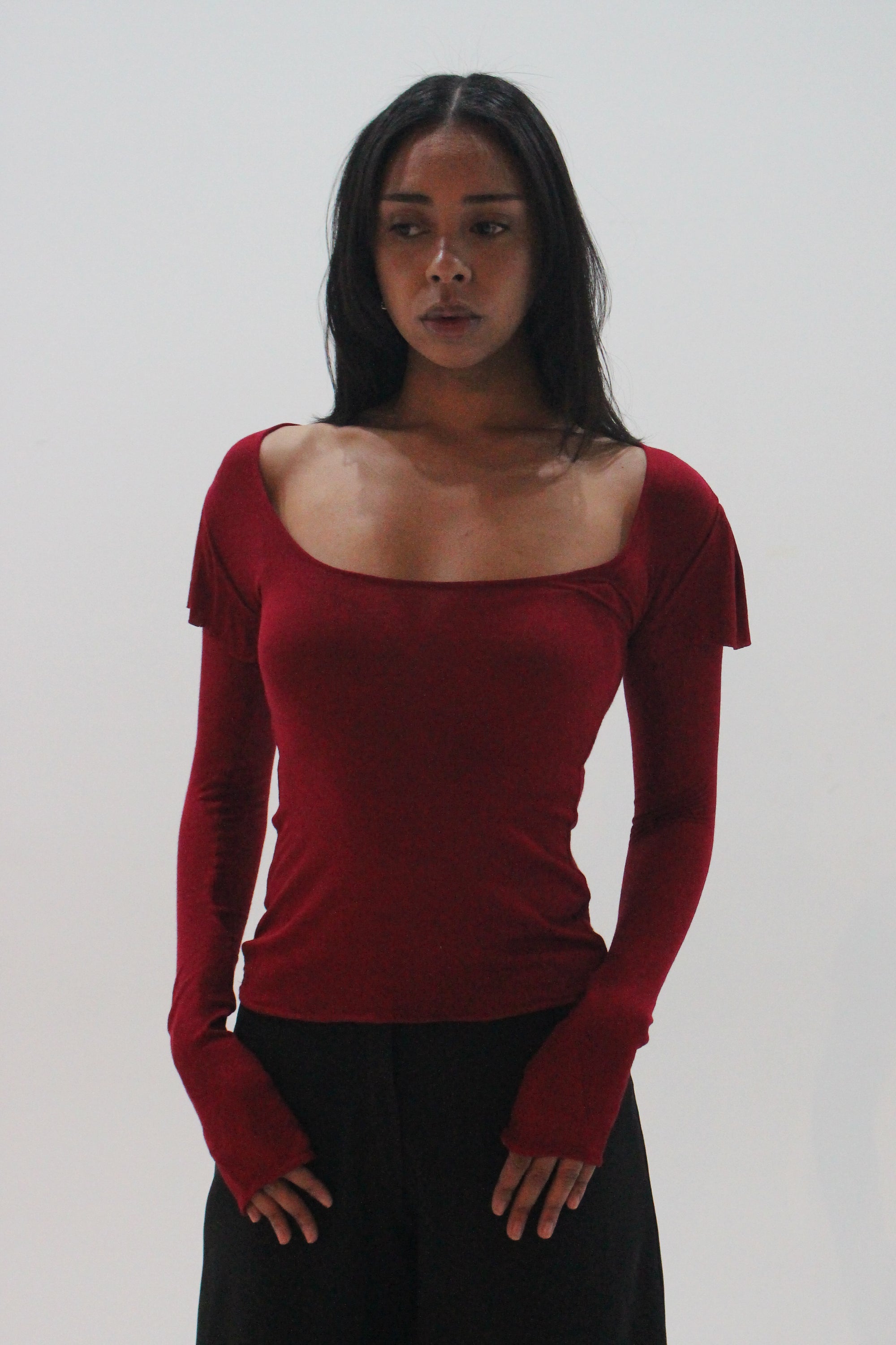Layered Long Sleeve (Rose)