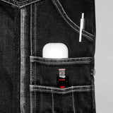 Fray Contrast Denim Pant (Charcoal)