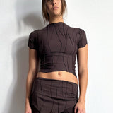 Suture Tee (Chocolate)