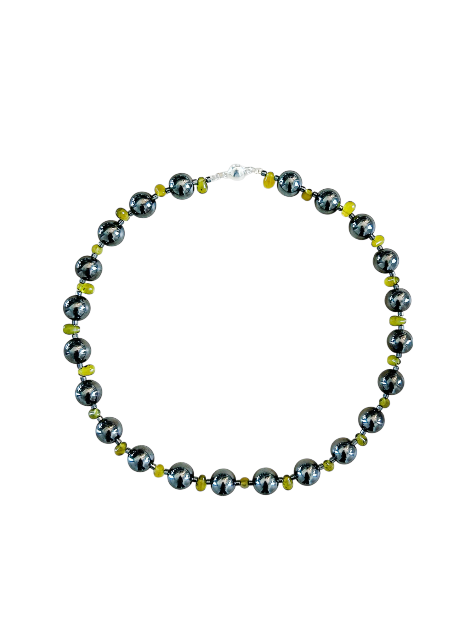 Frog Feet Necklace (Jade & Black Hematite)