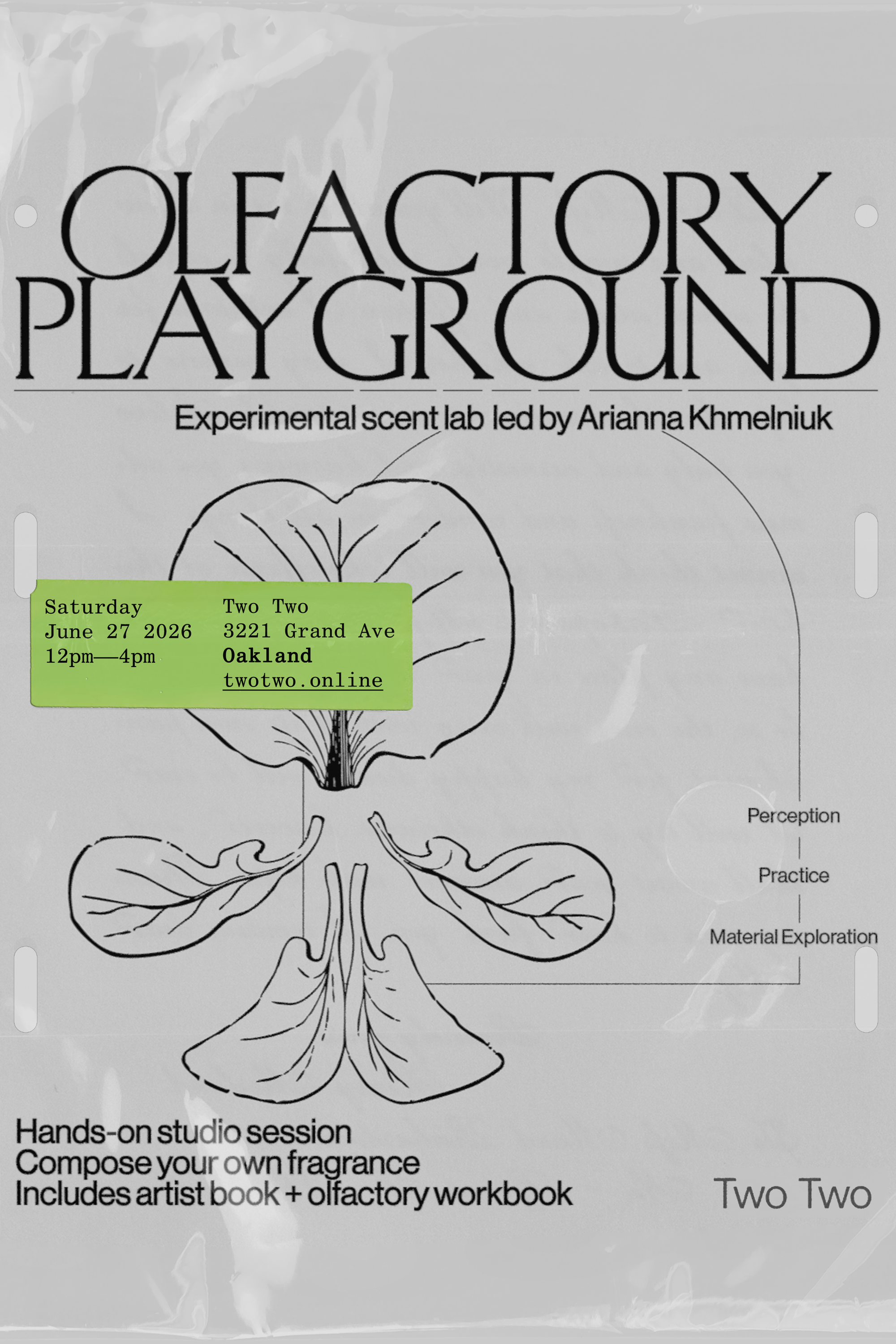Olfactory Playground: Experimental Scent Lab w/ Arianna Khmelniuk — (June 27, 2026)