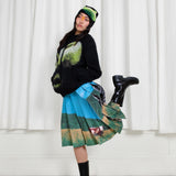 Mohair Jacquard Zip-Up Hoodie (Apple Peel)