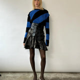 Flame Mini Skirt (Black/Orange)