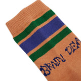 Logo Striped Quarter Sock (Orange)