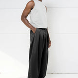 Lucas Pleated Trouser (Black)