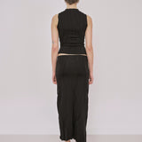 Full Suture Long Skirt (Black)