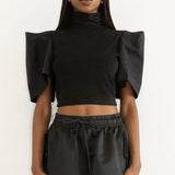 Crawlway Turtleneck Top (Black)