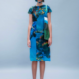 Apple Tree Mesh Midi Dress