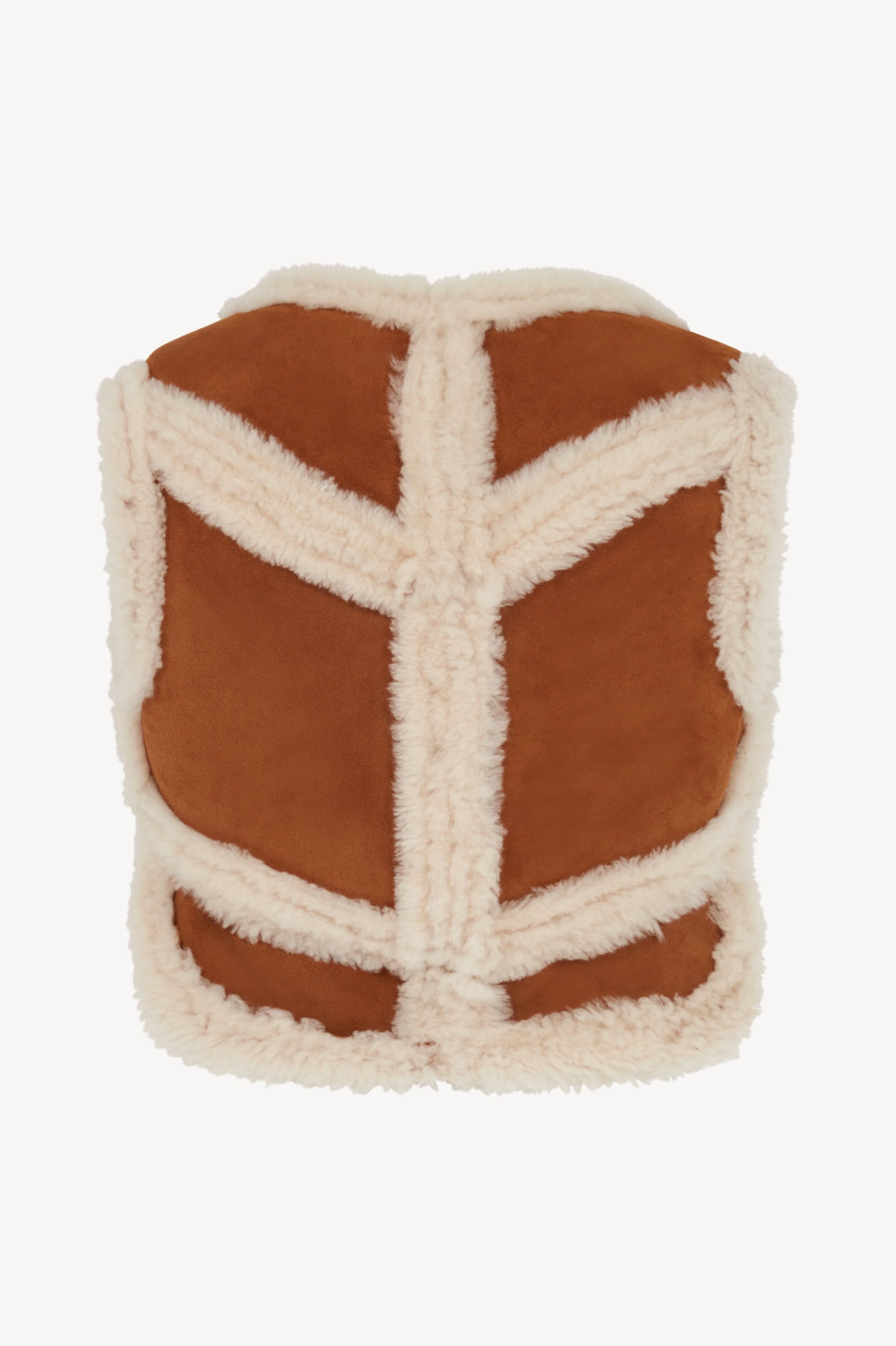 Crop Suede Shearling Gilet