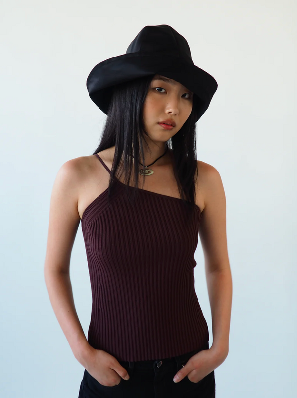 Iona Hat (Black Flight Satin)