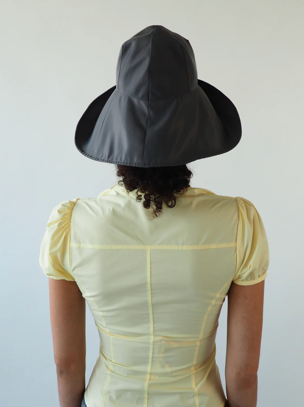 Iona Hat (Dark Grey Flight Satin)