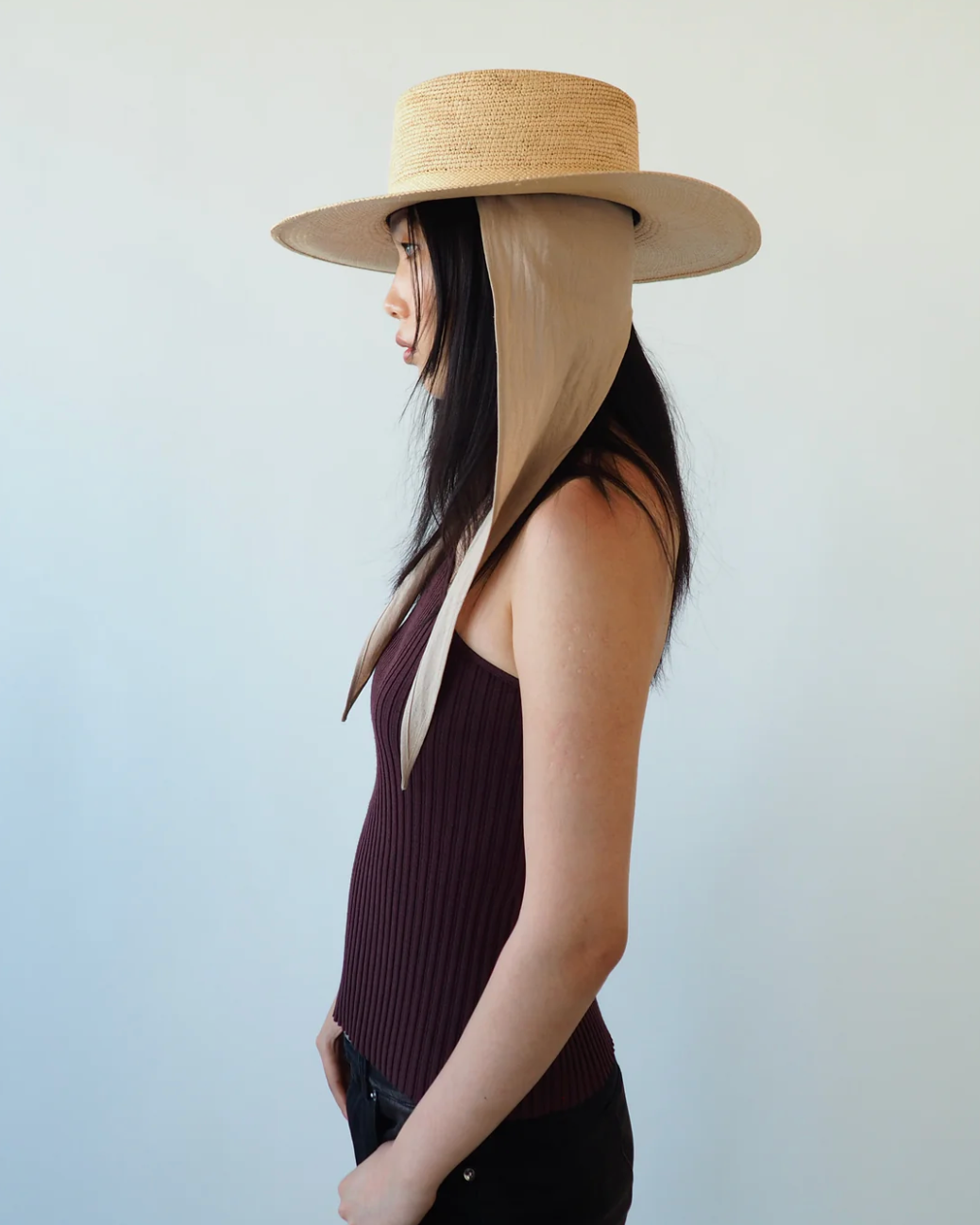 Cielo Hat w Neckshade (Light Brown)