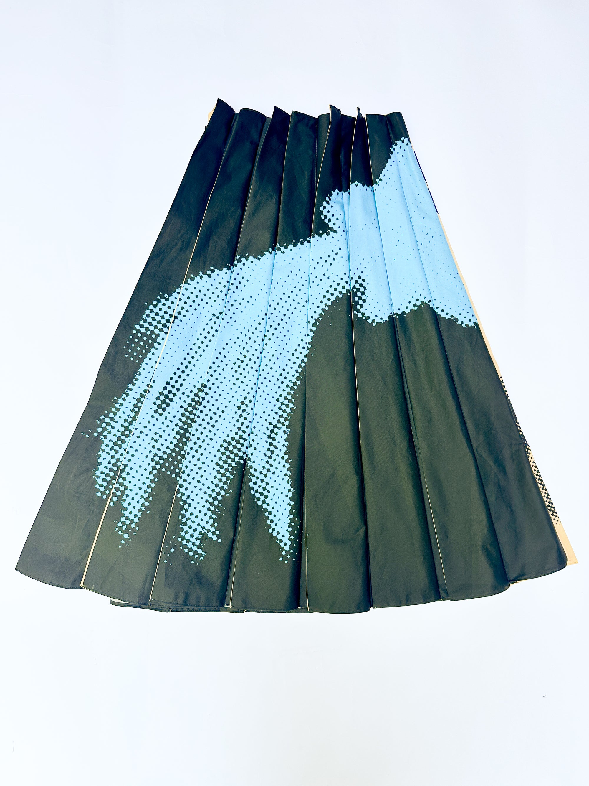 Shooting Star Flip Pleat Midi Skirt