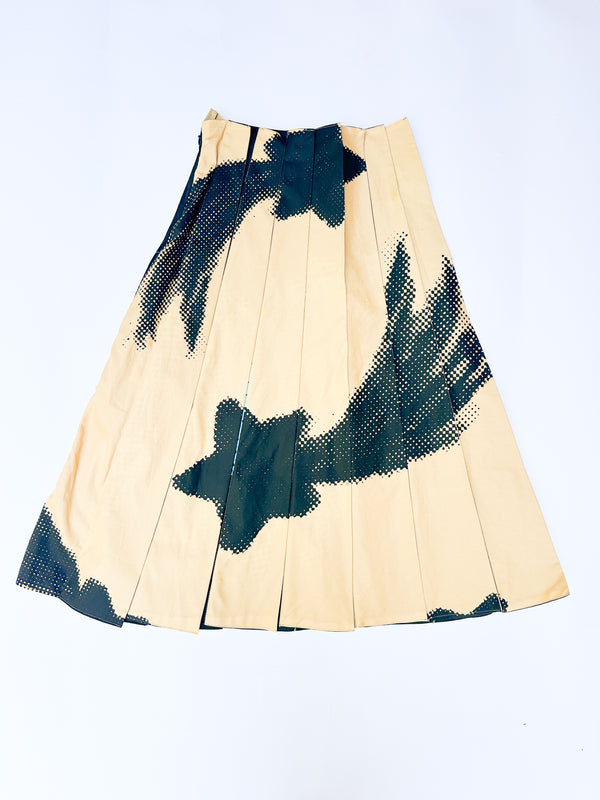 Shooting Star Flip Pleat Midi Skirt