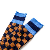 Ichimatsu Socks (Navy)