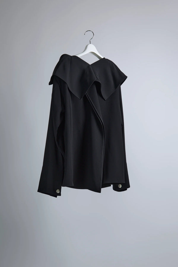 Unfixed Collar Shirt (Black)