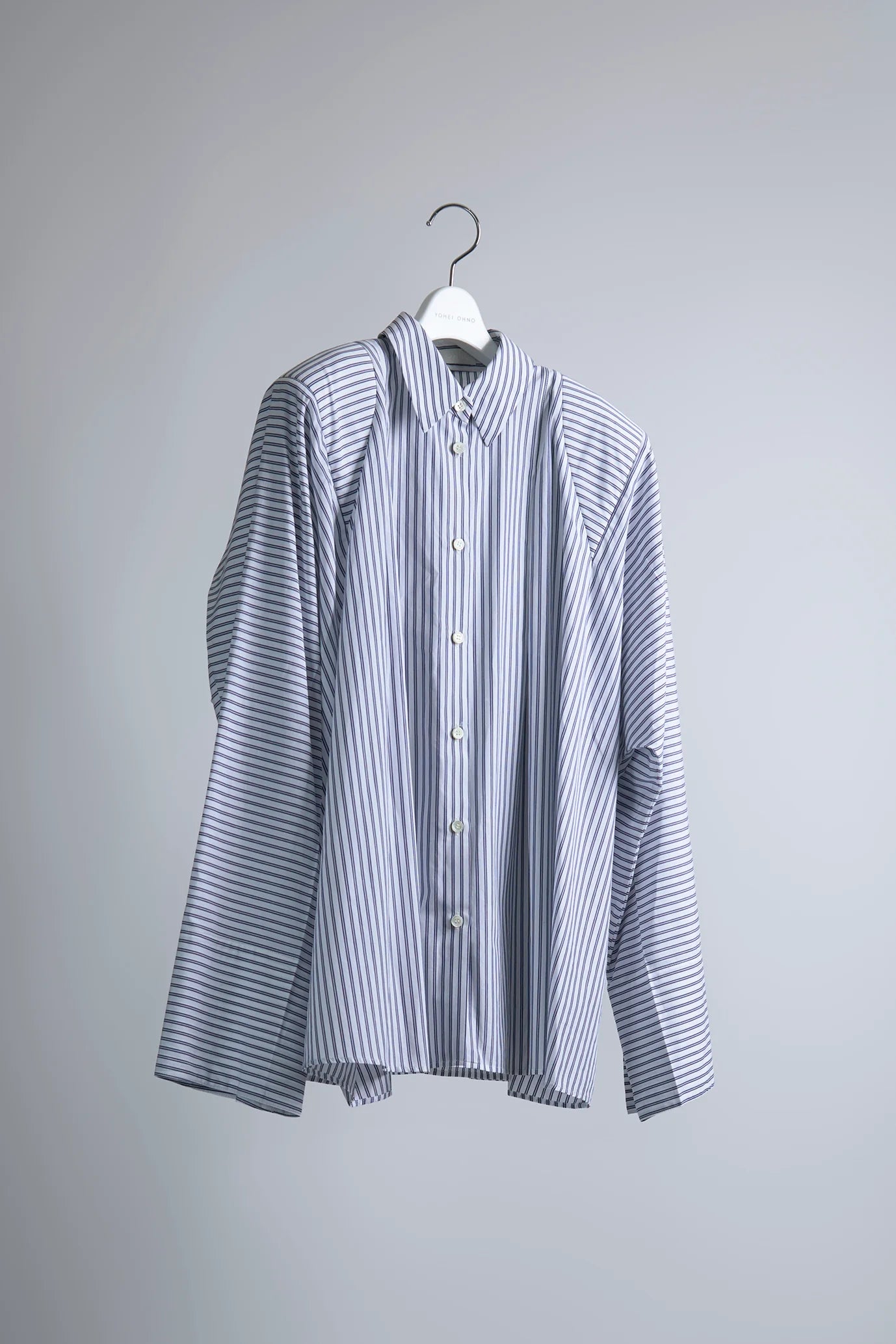 Shoulder Draped Shirt (Stripe)