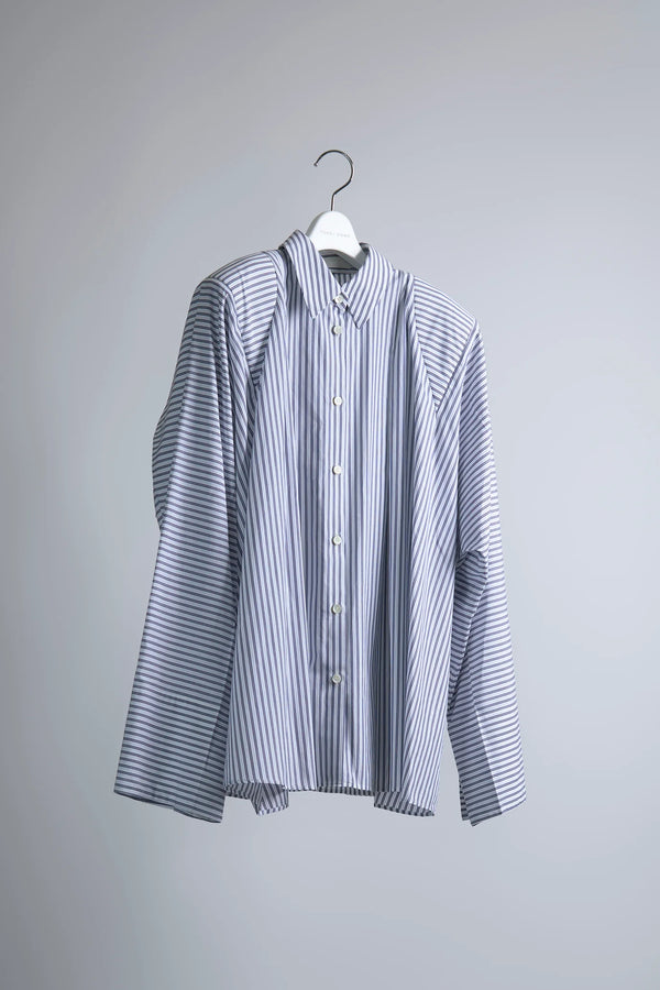 Shoulder Draped Shirt (Stripe)