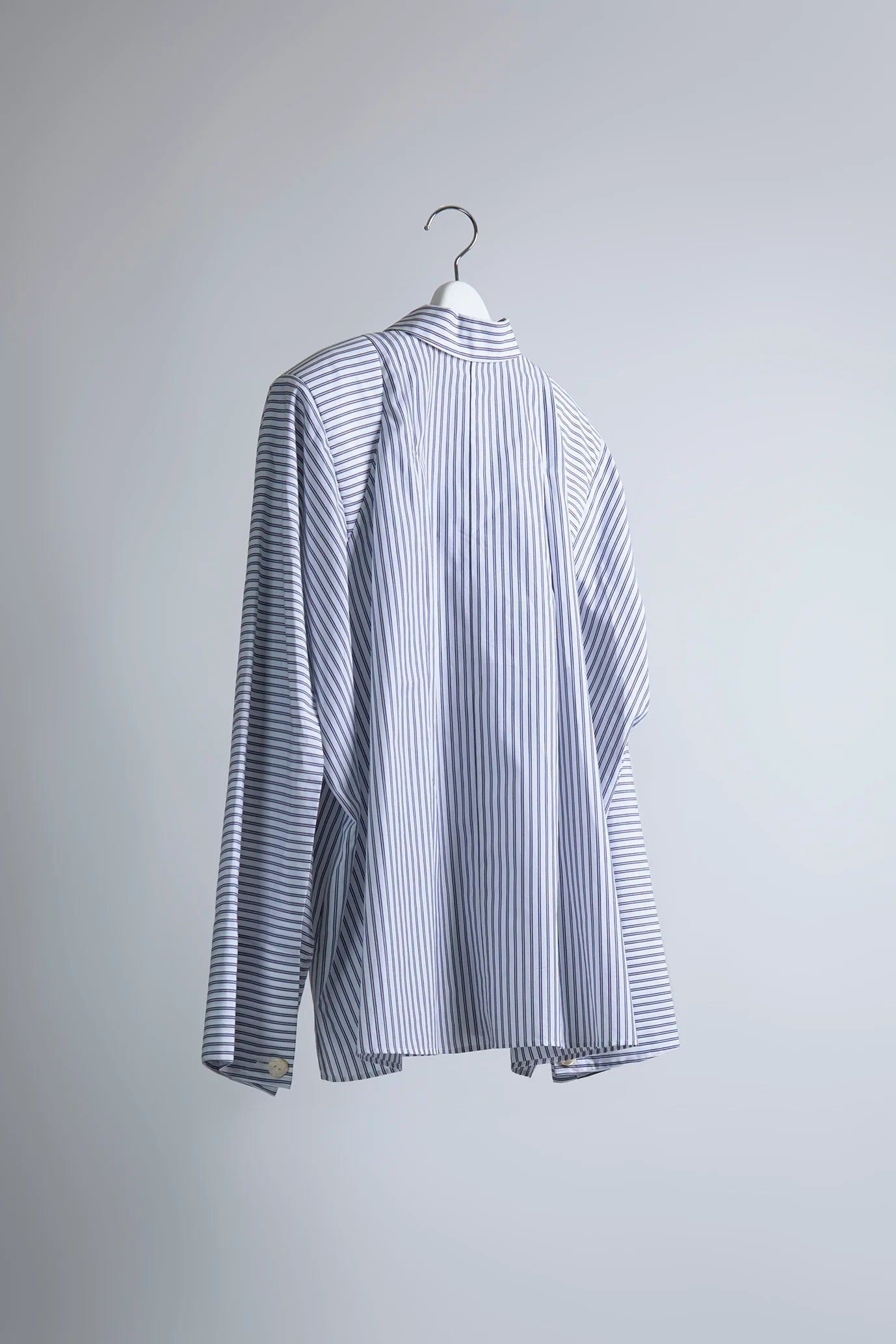 Shoulder Draped Shirt (Stripe)