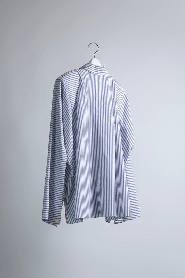Shoulder Draped Shirt (Stripe)