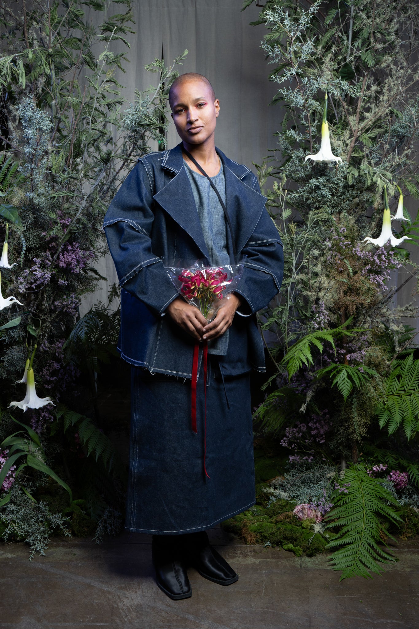 イモロングジャケット(切りっぱなしデニム)