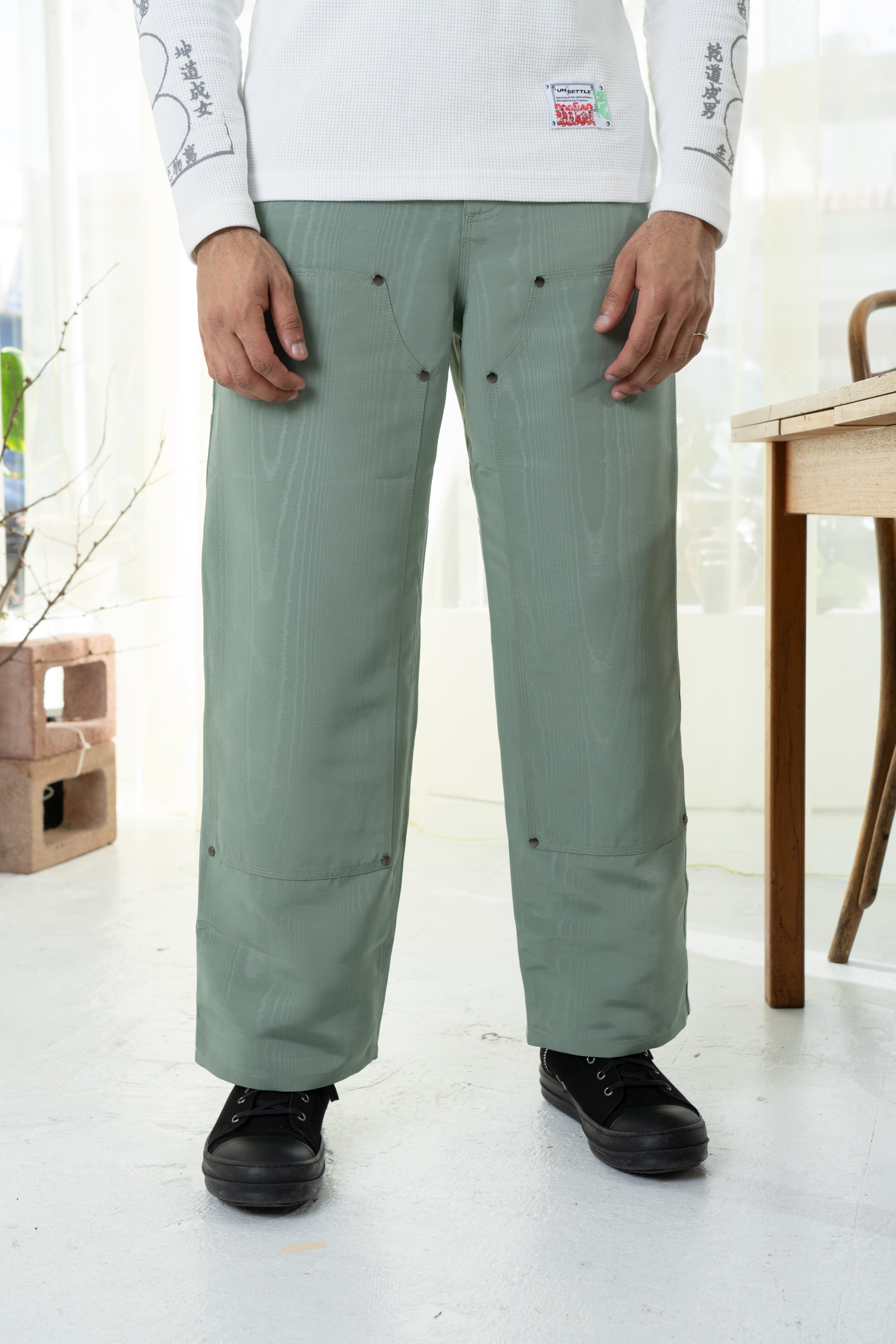 Moire Double Knee Pant (Seafoam) - Brain Dead at Two Two