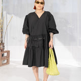 Utility Wrap Dress (Onyx)