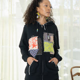 Patchwork Hoodie (Black)