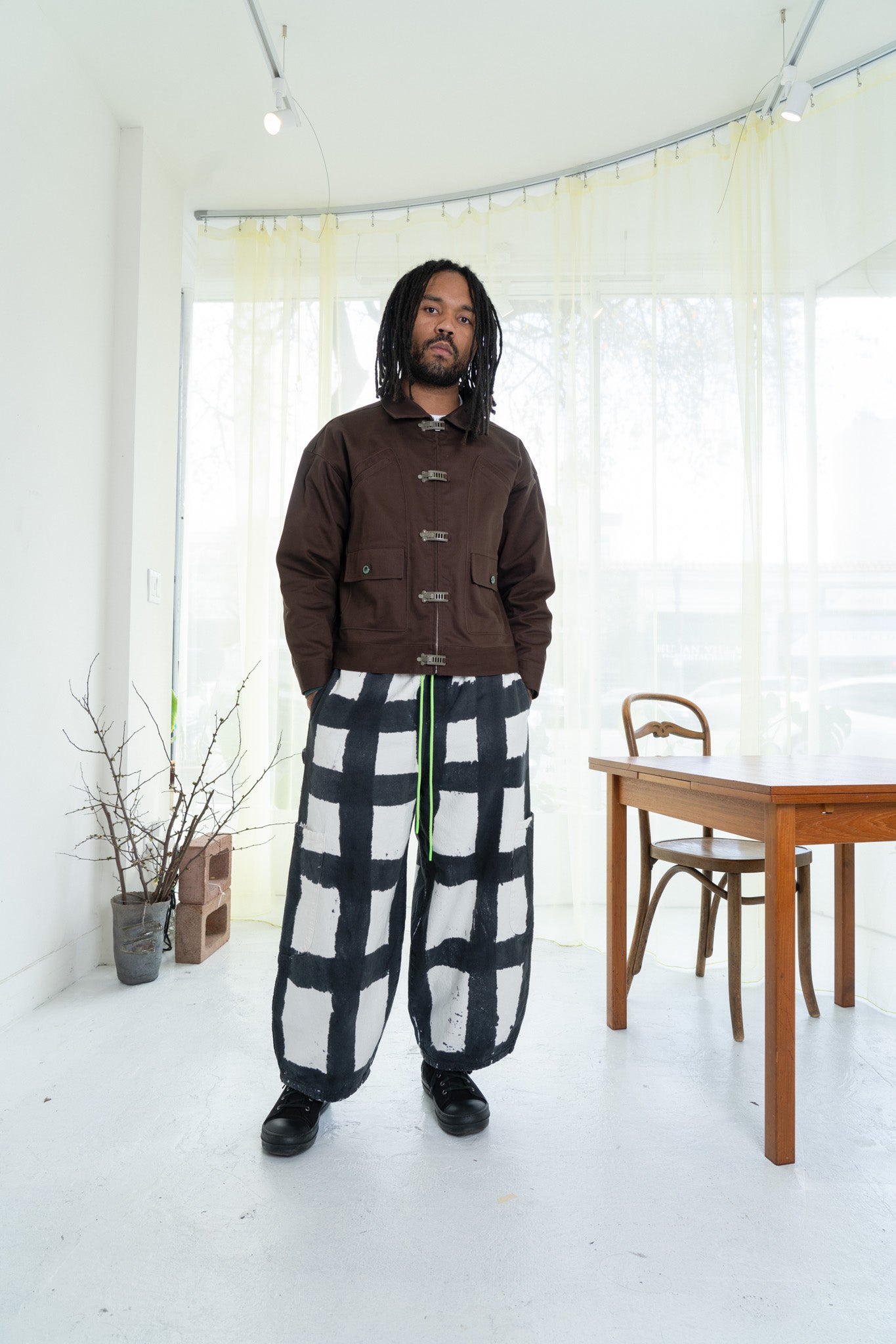 Chef Pant (Licorice Check)