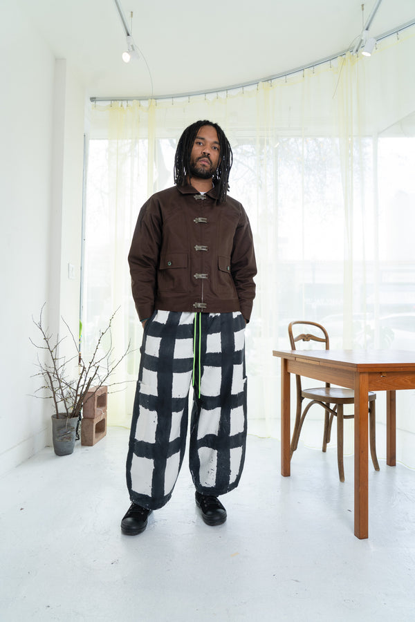 Chef Pant (Licorice Check)