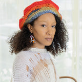 03 Crochet Beret (Red/Multi)