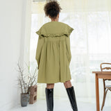 ミニセーラーワンピース(オリーブ染め)