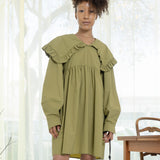 ミニセーラーワンピース(オリーブ染め)