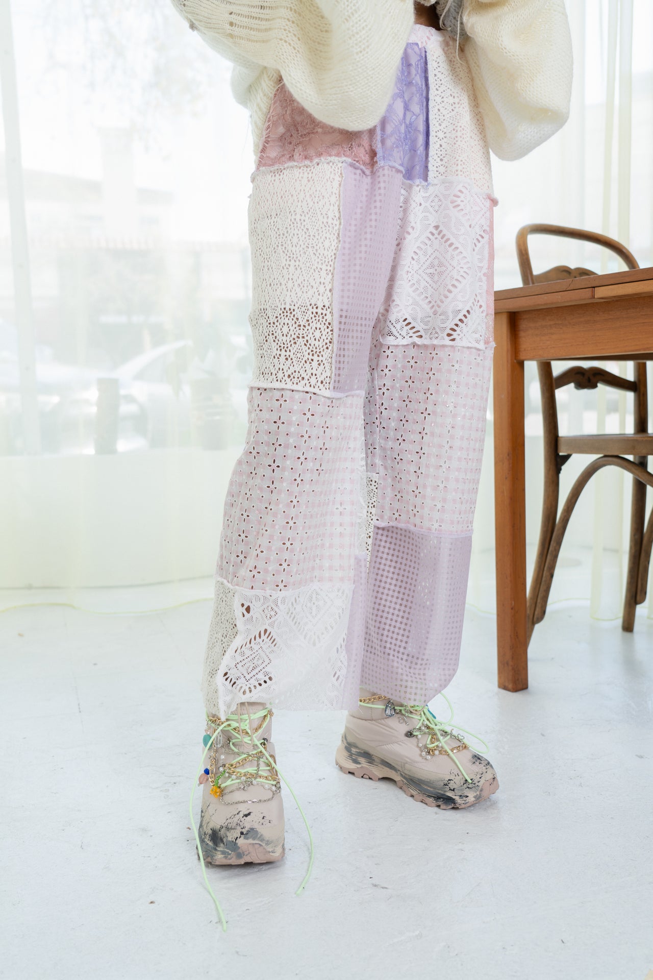 Patchwork Trousers (Pink)