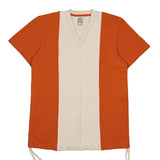 No. 113 Short Sleeve Knit V-Neck Shirt (Burnt Orange)