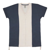 No. 113 Short Sleeve Knit V-Neck Shirt (Charcoal)